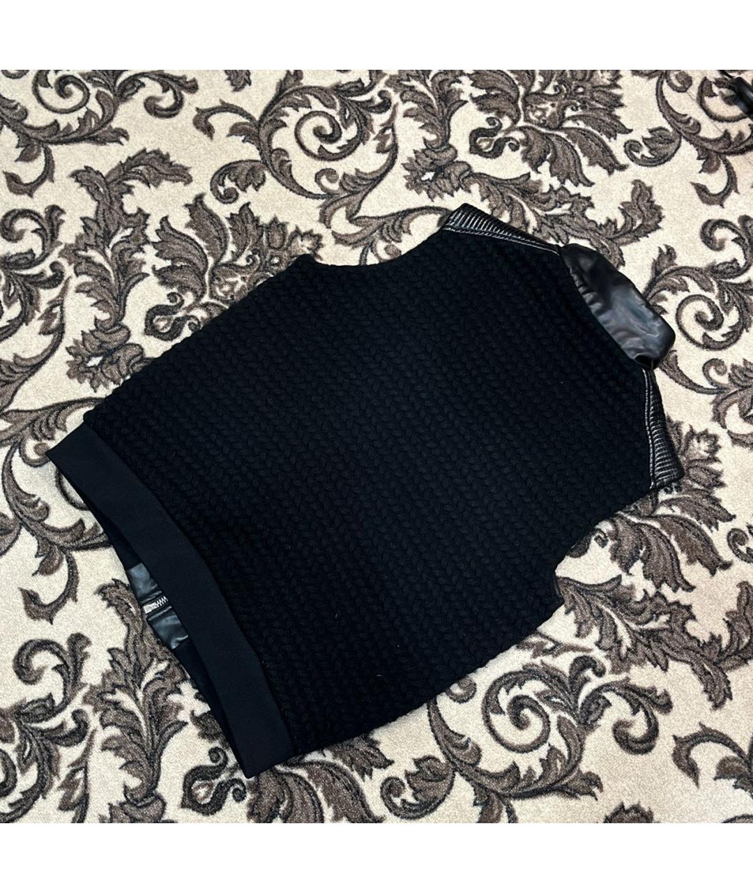 PHILIPP PLEIN Черный кожаный жилет, фото 4