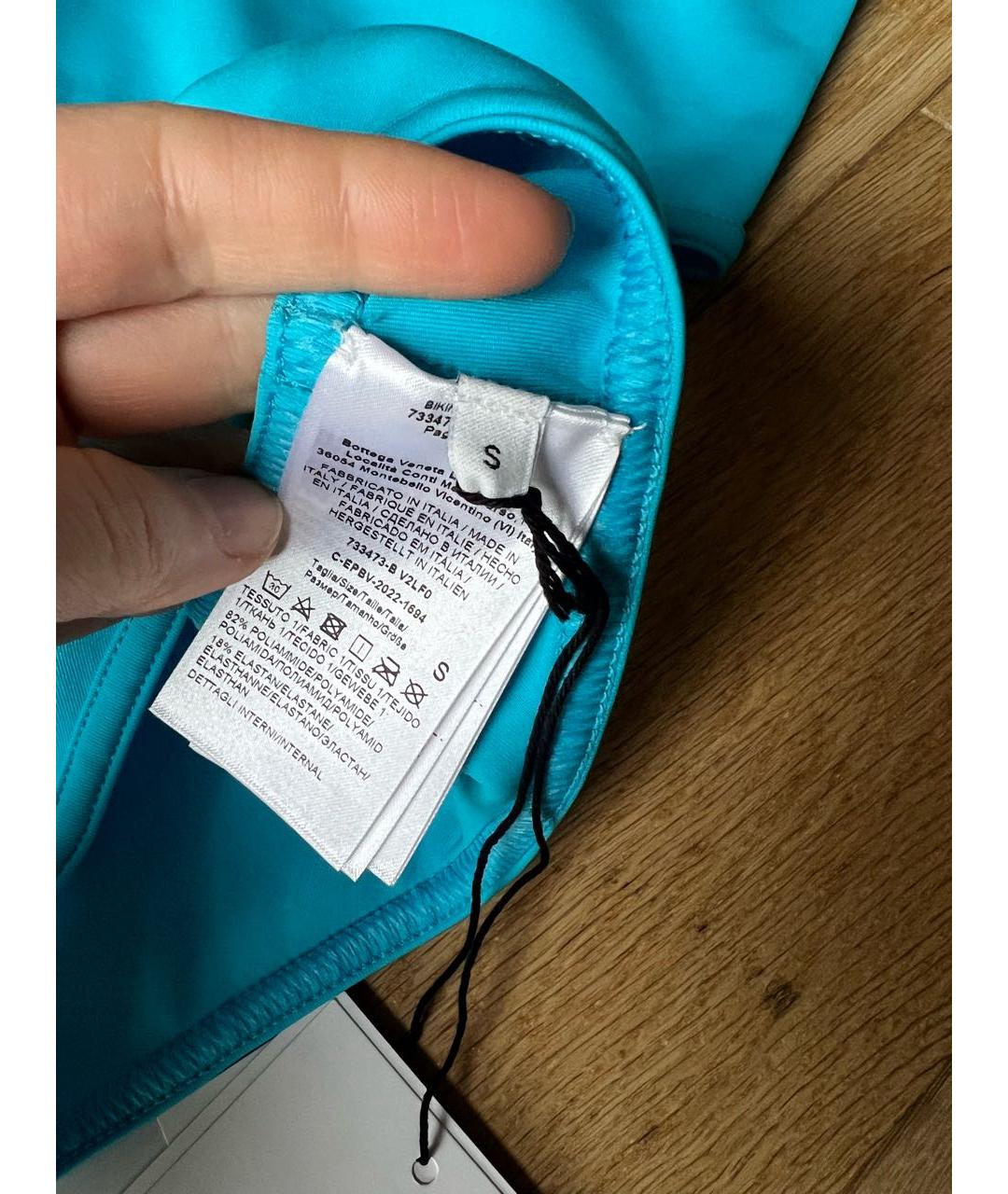 BOTTEGA VENETA Бирюзовый полиамидовый купальник, фото 6