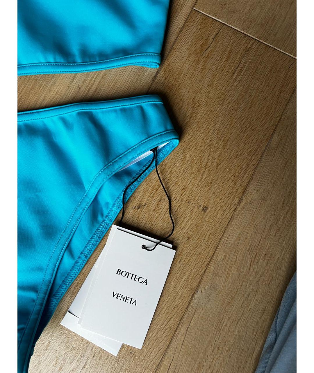 BOTTEGA VENETA Бирюзовый полиамидовый купальник, фото 3