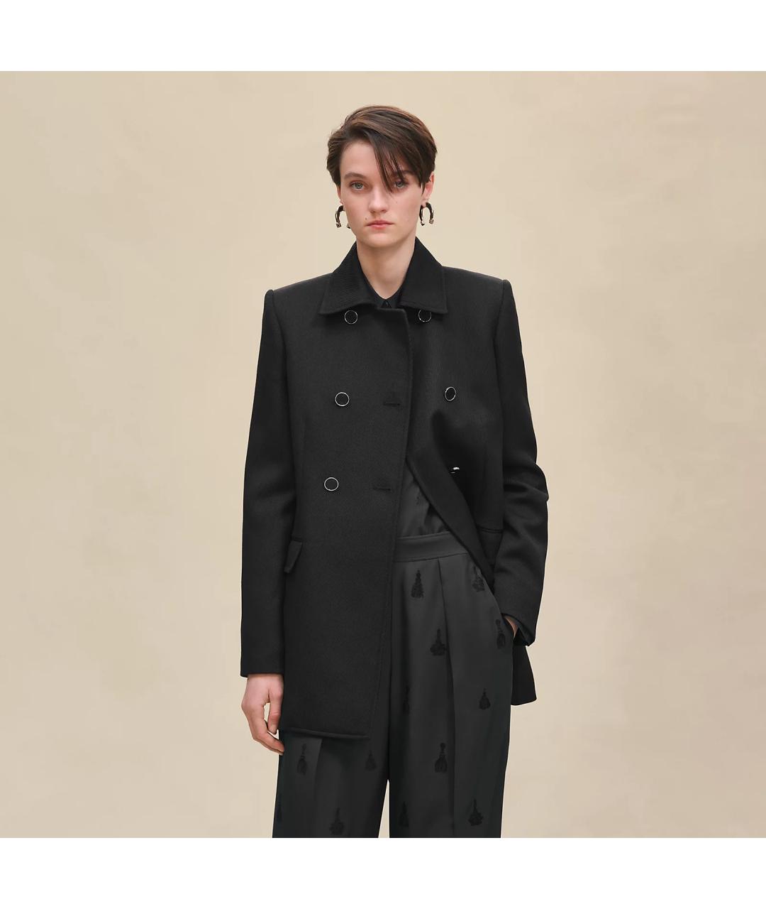 HERMES Черная шерстяная куртка, фото 3