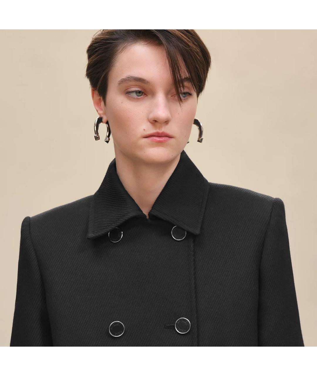 HERMES Черная шерстяная куртка, фото 4