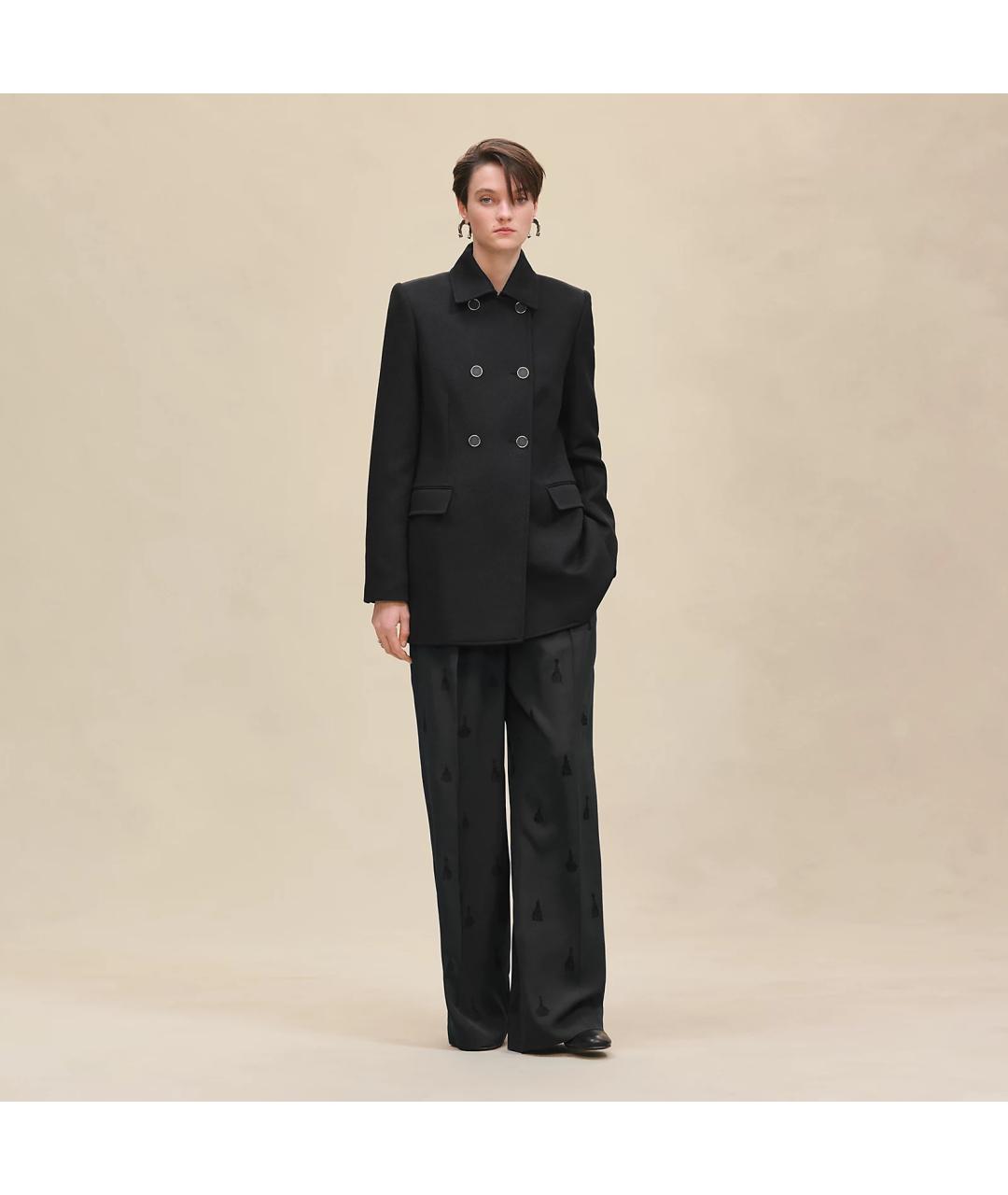 HERMES Черная шерстяная куртка, фото 7