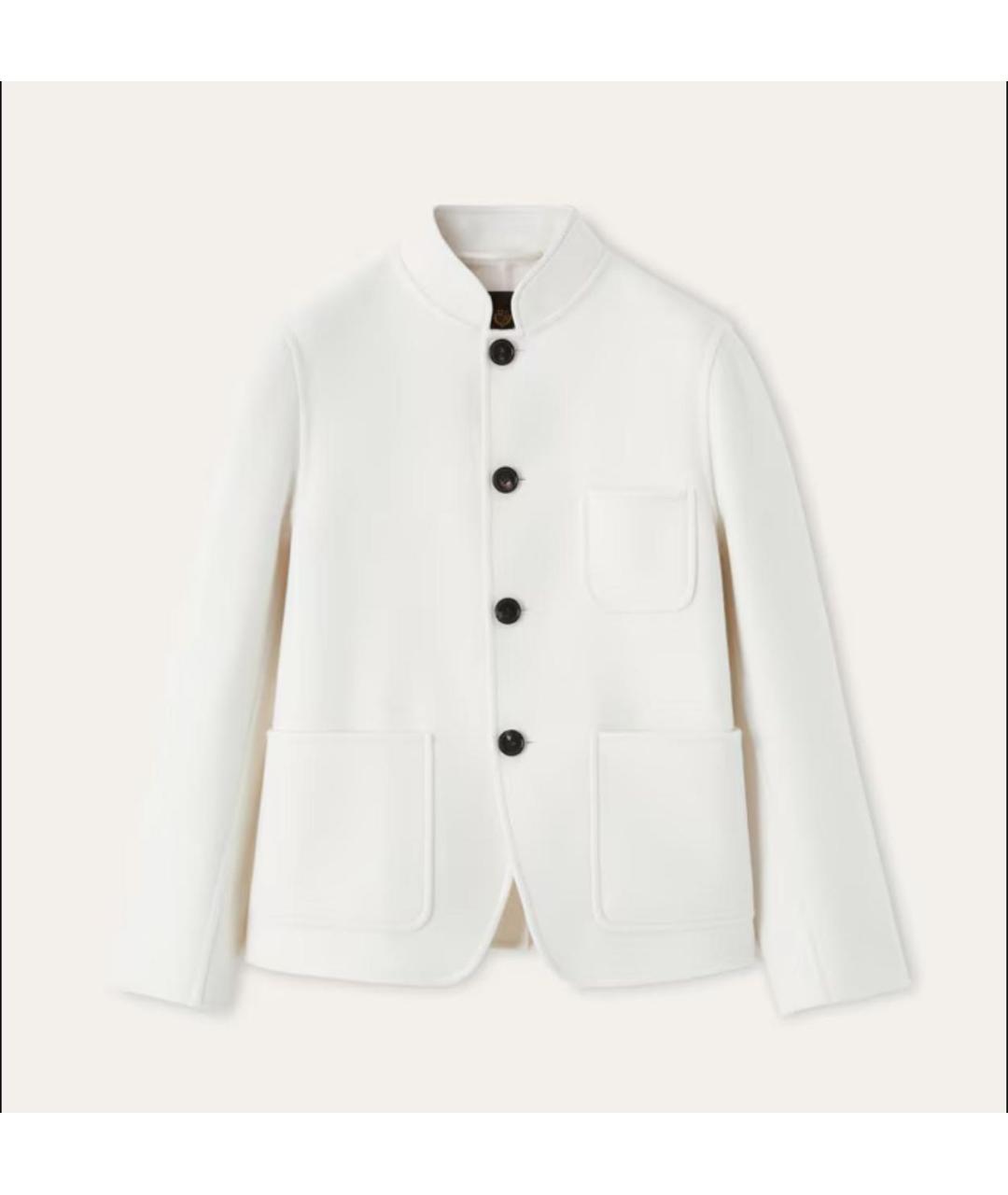 LORO PIANA Белый кашемировый жакет/пиджак, фото 8