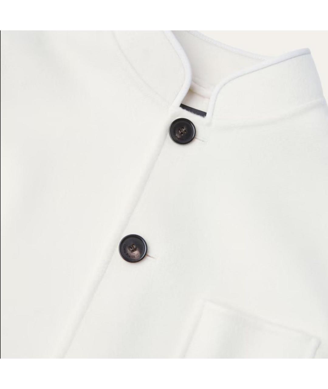 LORO PIANA Белый кашемировый жакет/пиджак, фото 3