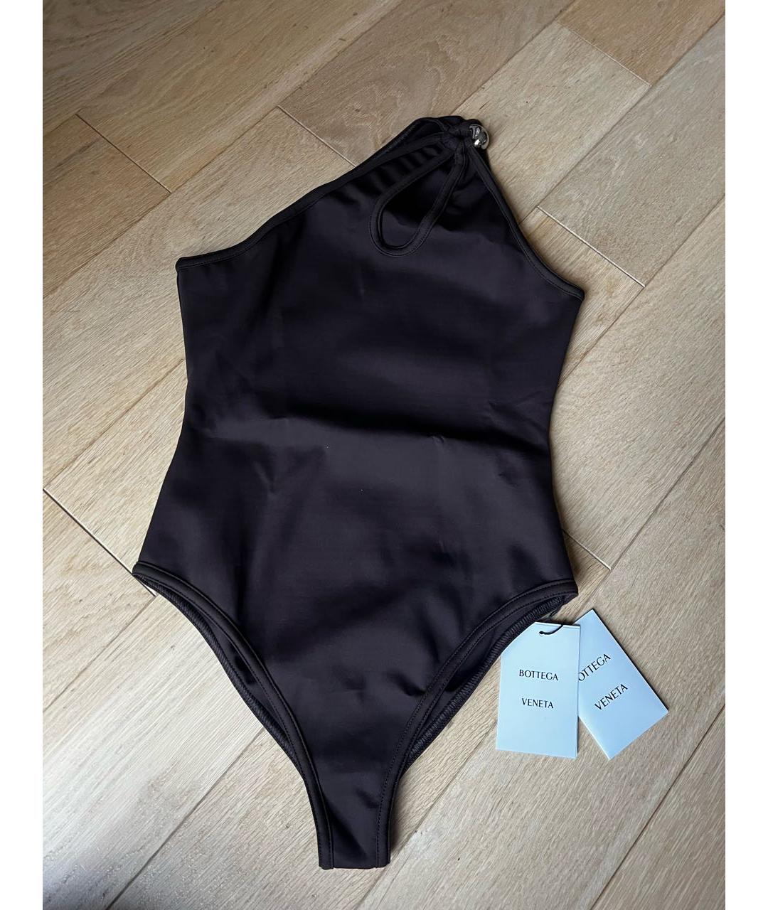 BOTTEGA VENETA Коричневый полиамидовый купальник, фото 8