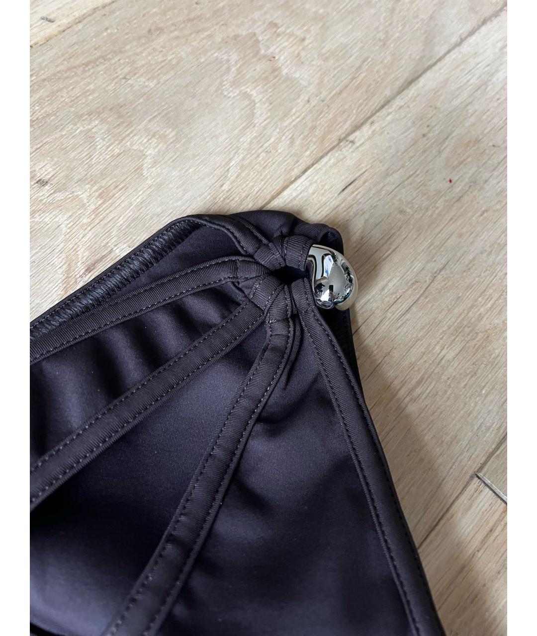 BOTTEGA VENETA Коричневый полиамидовый купальник, фото 4