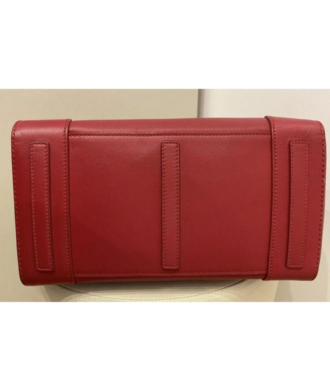 RALPH LAUREN Бордовая кожаная сумка с короткими ручками, фото 5