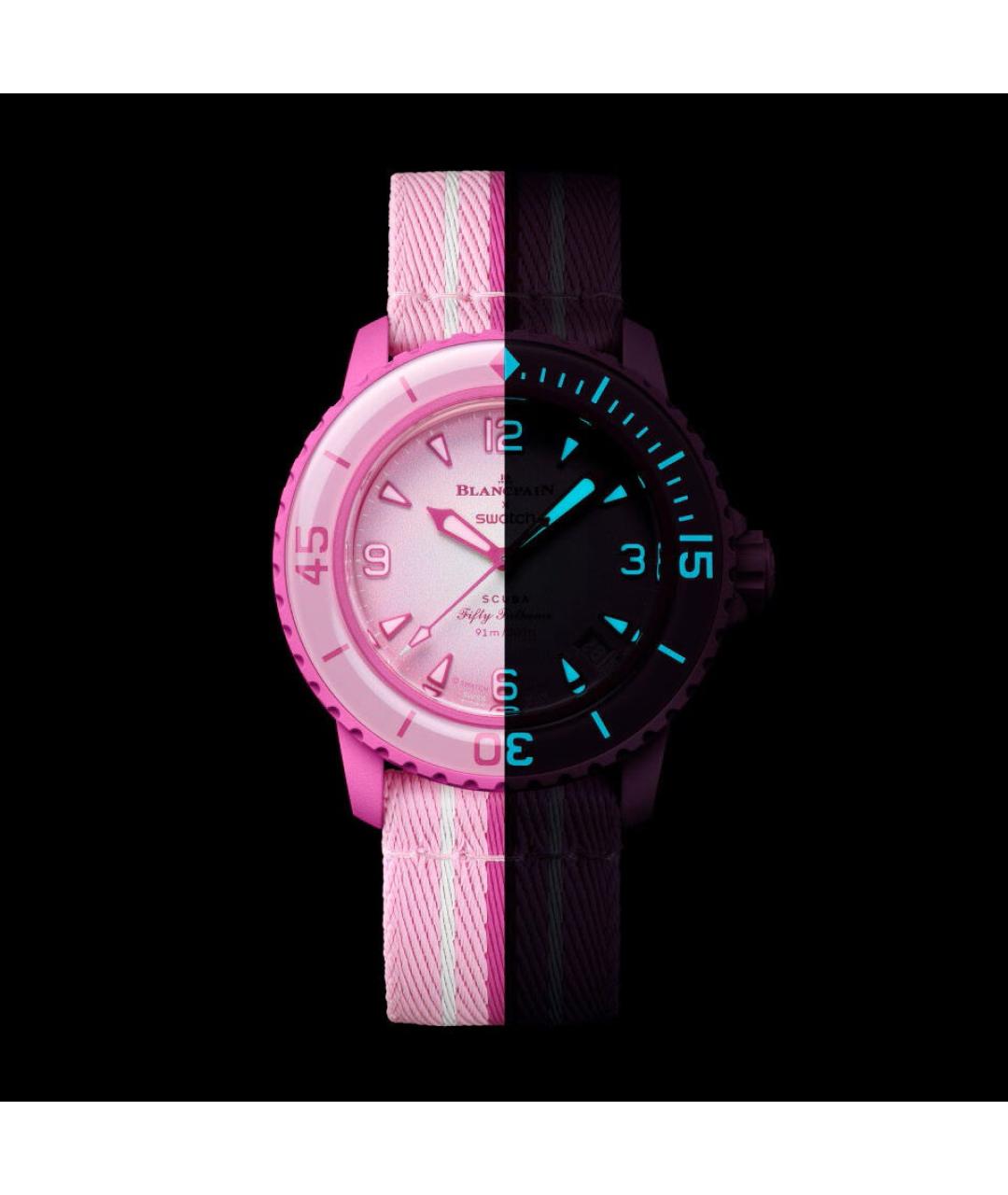 Swatch Розовые керамические часы, фото 2