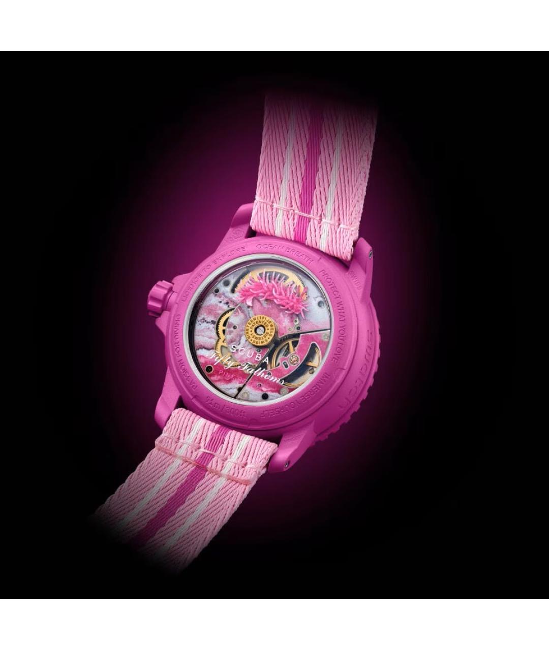Swatch Розовые керамические часы, фото 3
