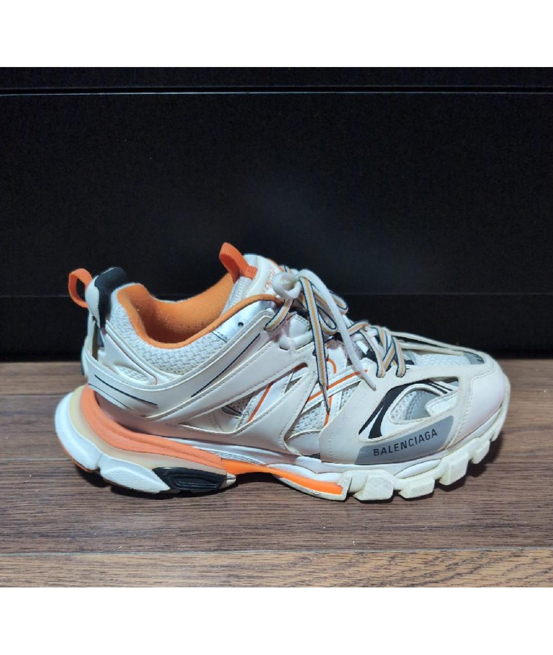 BALENCIAGA Белые кожаные низкие кроссовки / кеды, фото 5