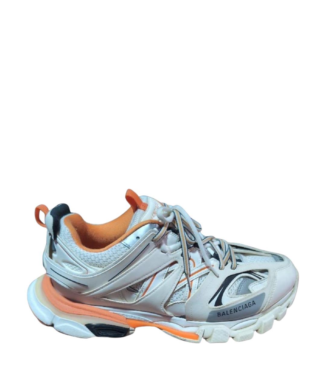 BALENCIAGA Белые кожаные низкие кроссовки / кеды, фото 1