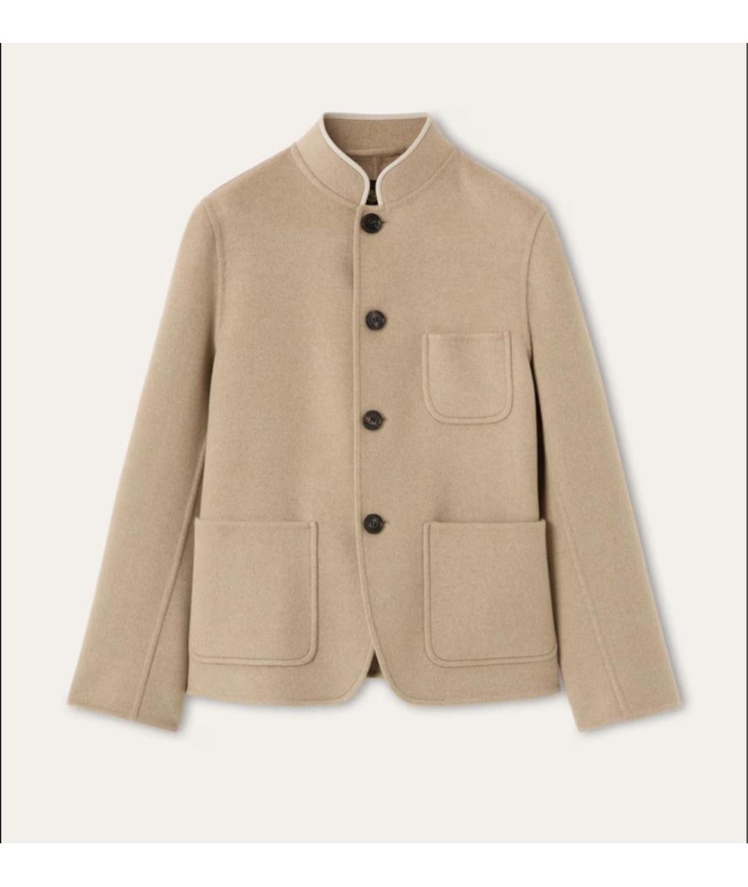 LORO PIANA Бежевый кашемировый жакет/пиджак, фото 2