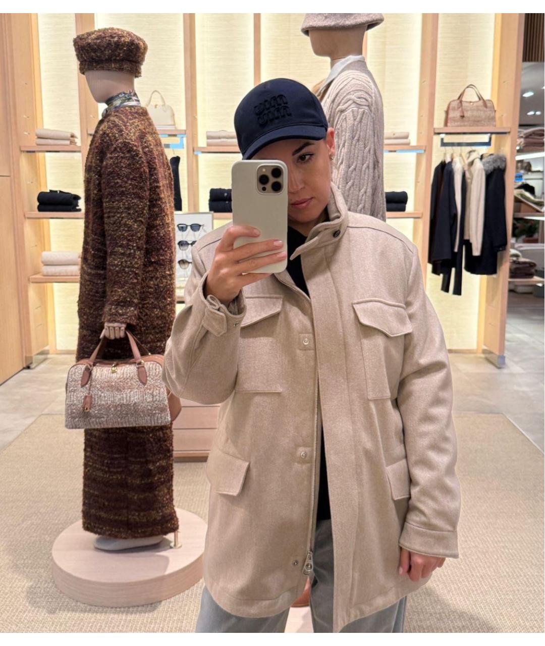 LORO PIANA Бежевая кашемировая куртка, фото 6