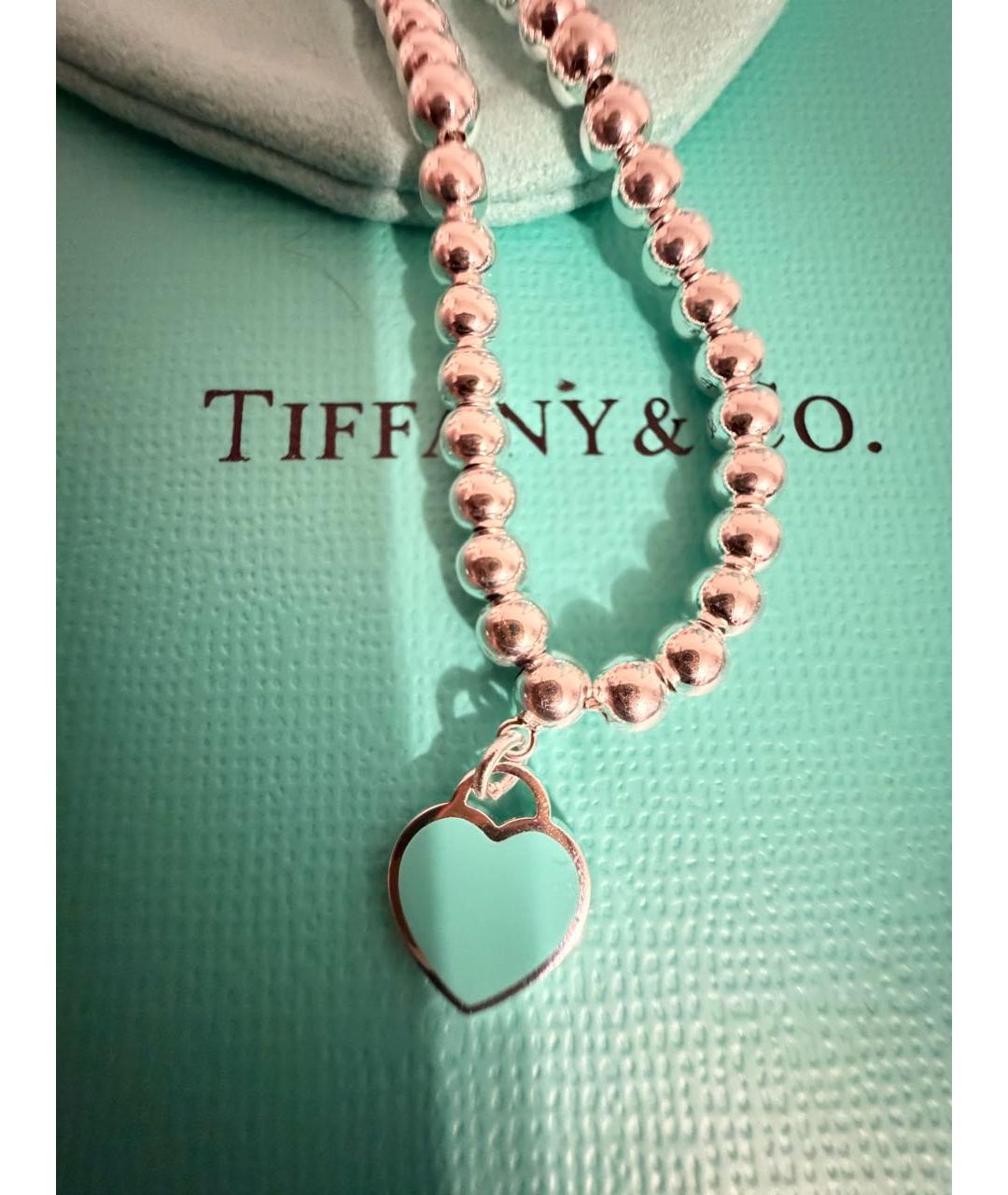 TIFFANY&CO Бирюзовый серебряный браслет, фото 6