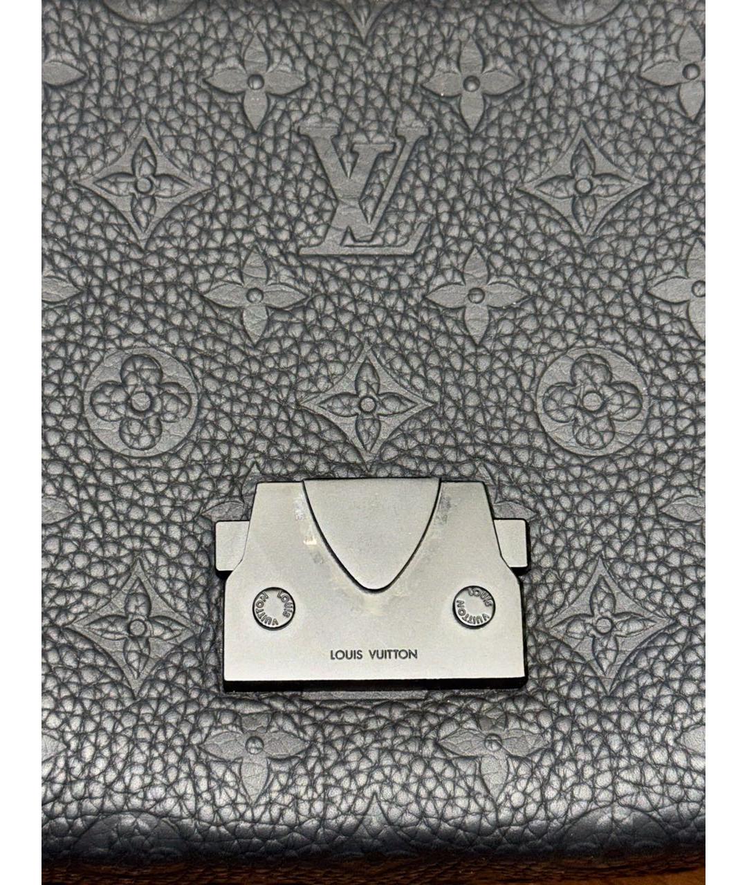 LOUIS VUITTON Черная кожаная сумка на плечо, фото 5