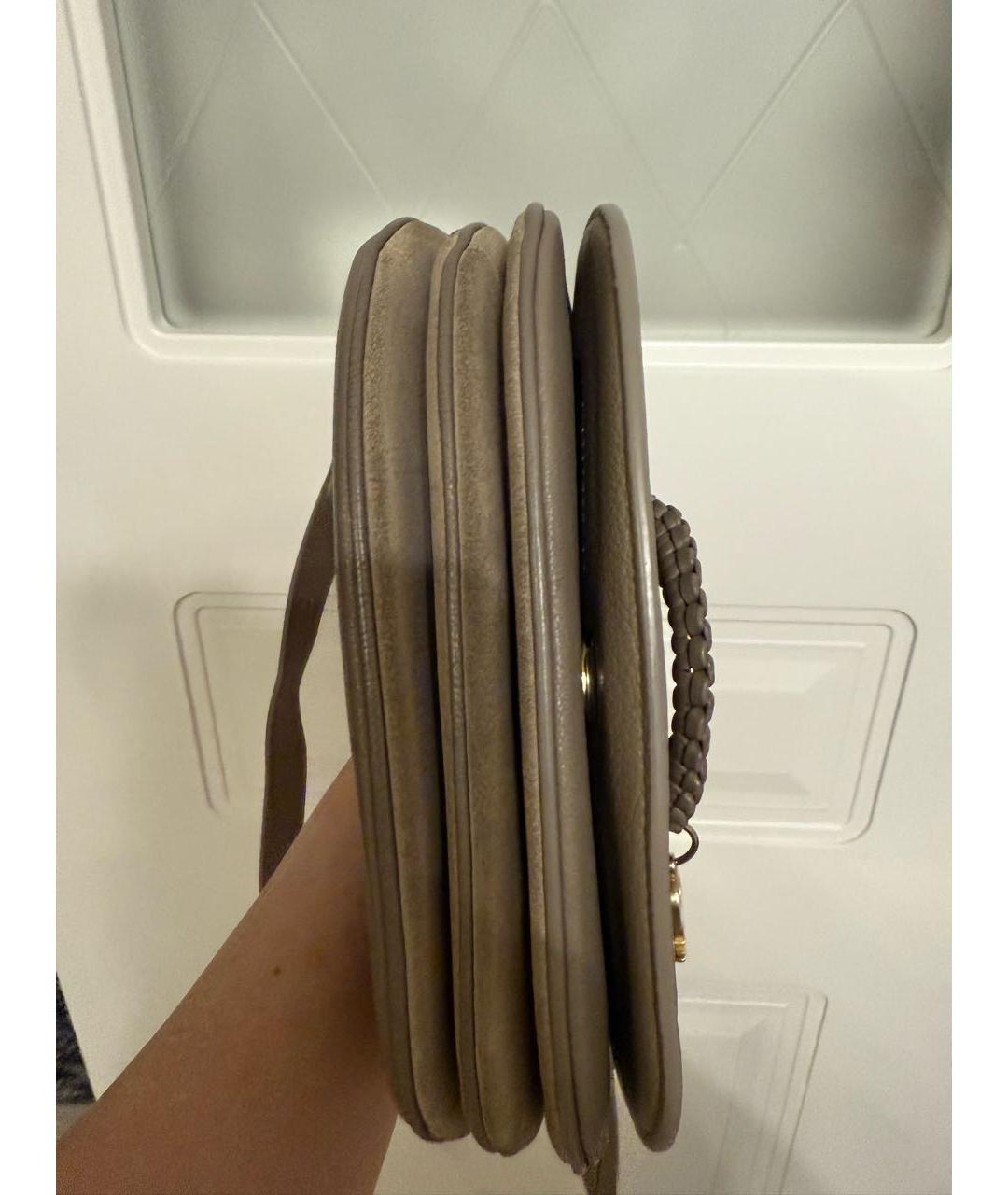 SEE BY CHLOE Серая кожаная сумка через плечо, фото 4