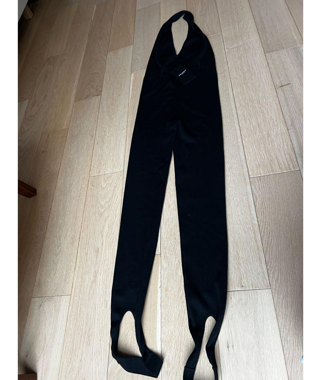 SAINT LAURENT Черный шерстяной комбинезон, фото 2