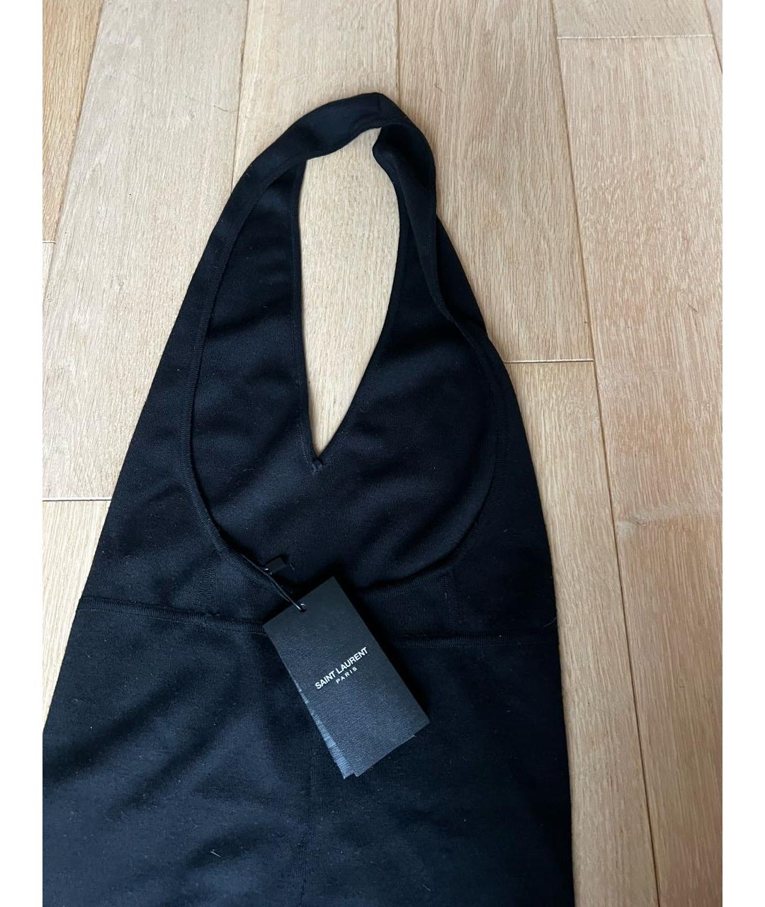SAINT LAURENT Черный шерстяной комбинезон, фото 4