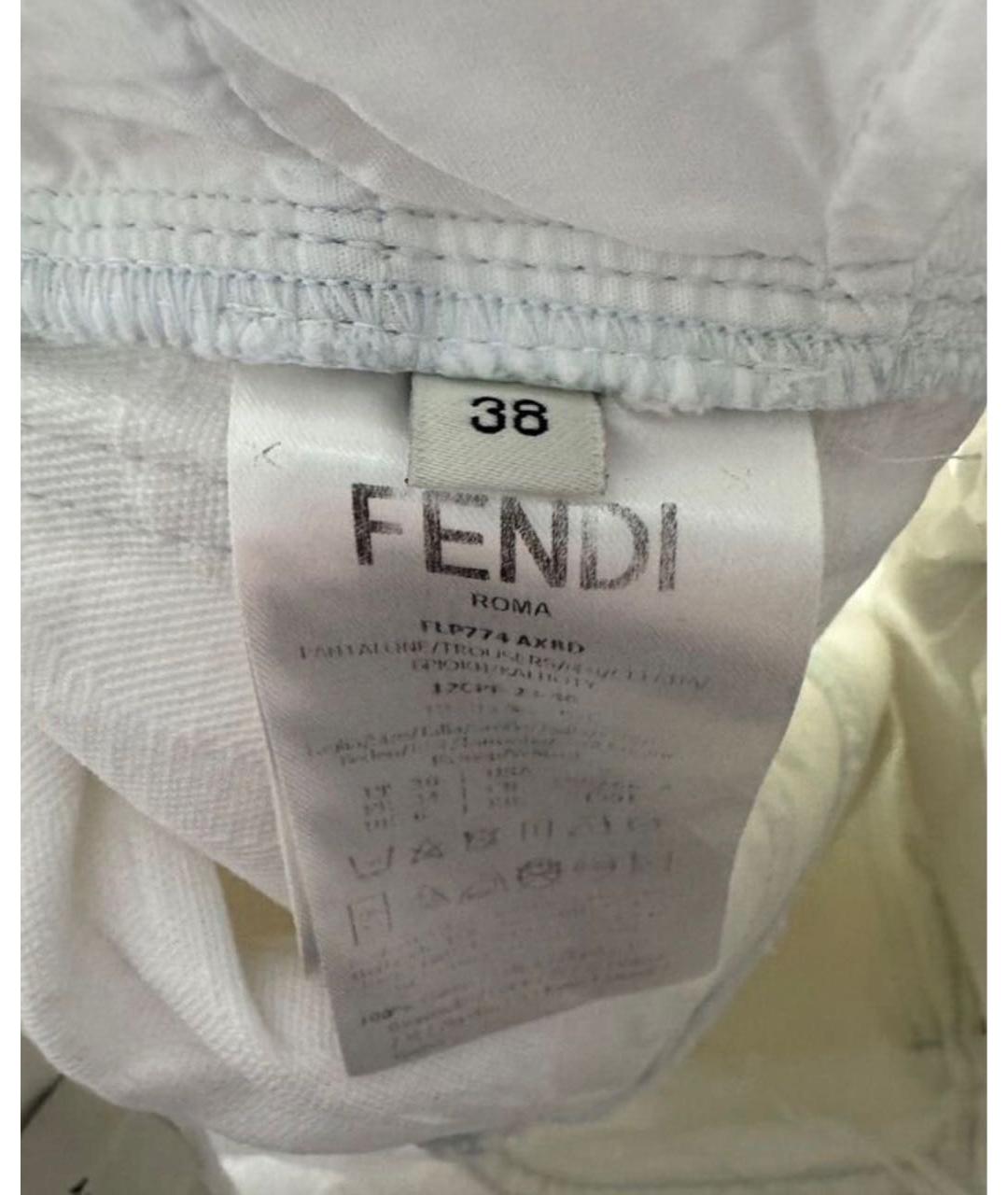 FENDI Белый хлопковый костюм с брюками, фото 6