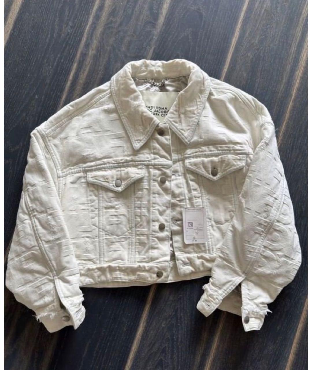 FENDI Белый хлопковый костюм с брюками, фото 9