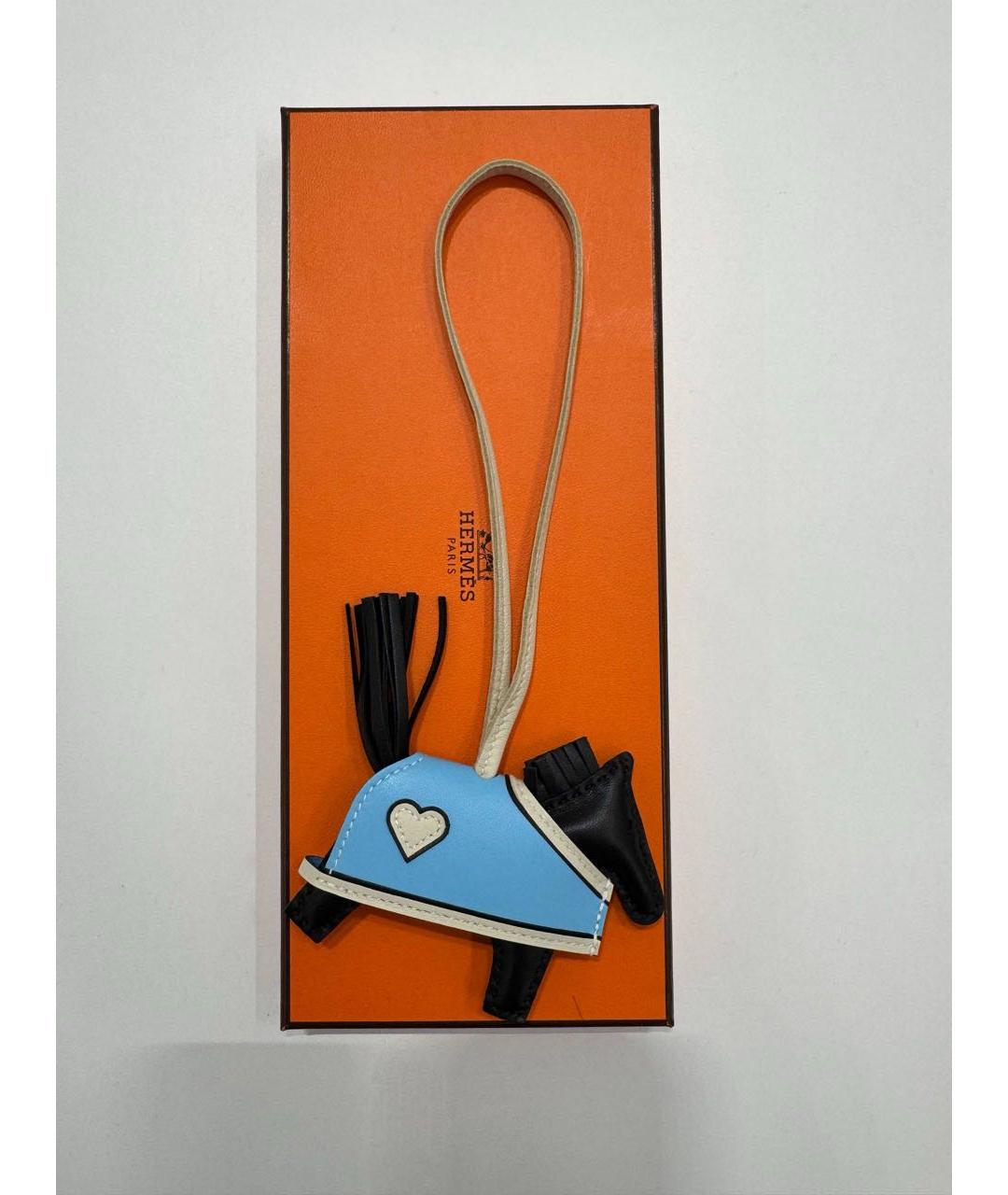 HERMES Черный брелок, фото 3