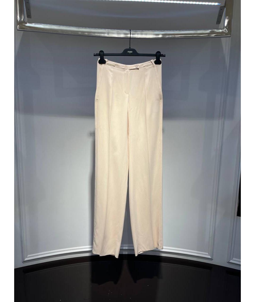FENDI Бежевые брюки широкие, фото 3
