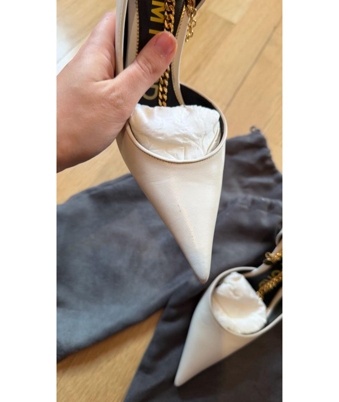 TOM FORD Белые кожаные туфли, фото 5