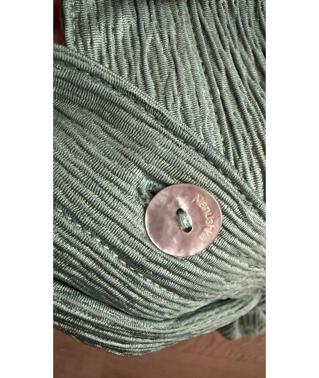 NANUSHKA Зеленая вискозная блузы, фото 4