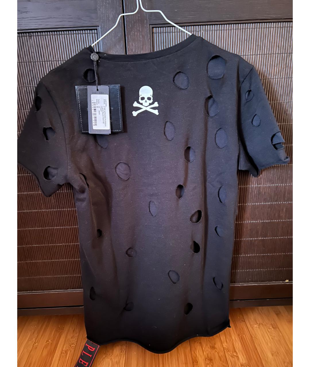 PHILIPP PLEIN Черная хлопковая футболка, фото 2