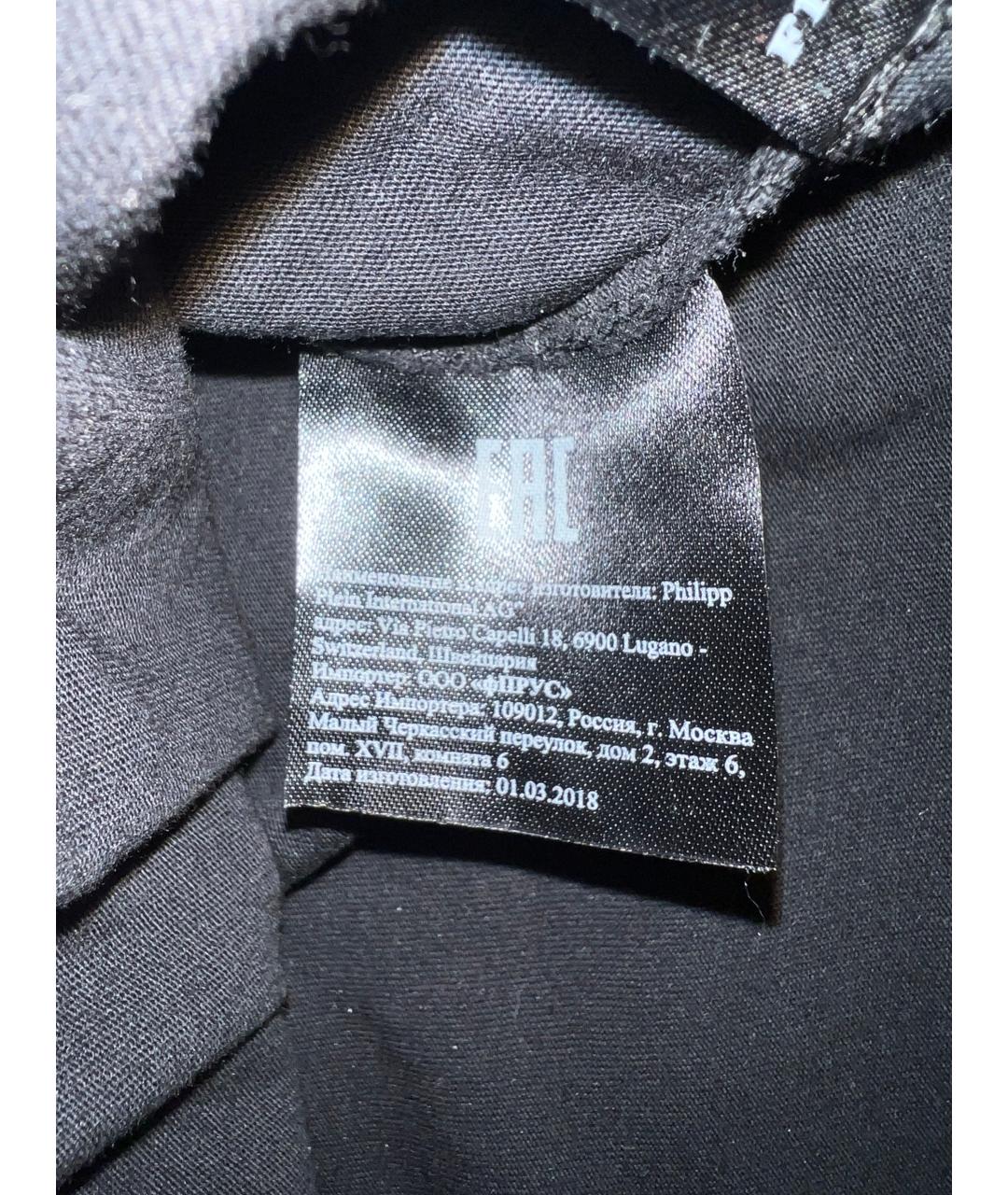 PHILIPP PLEIN Черная хлопковая футболка, фото 9