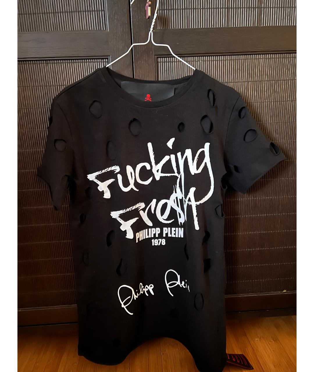PHILIPP PLEIN Черная хлопковая футболка, фото 10