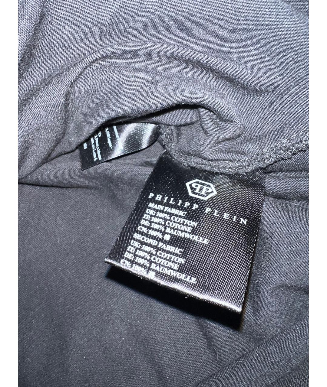 PHILIPP PLEIN Черная хлопковая футболка, фото 7