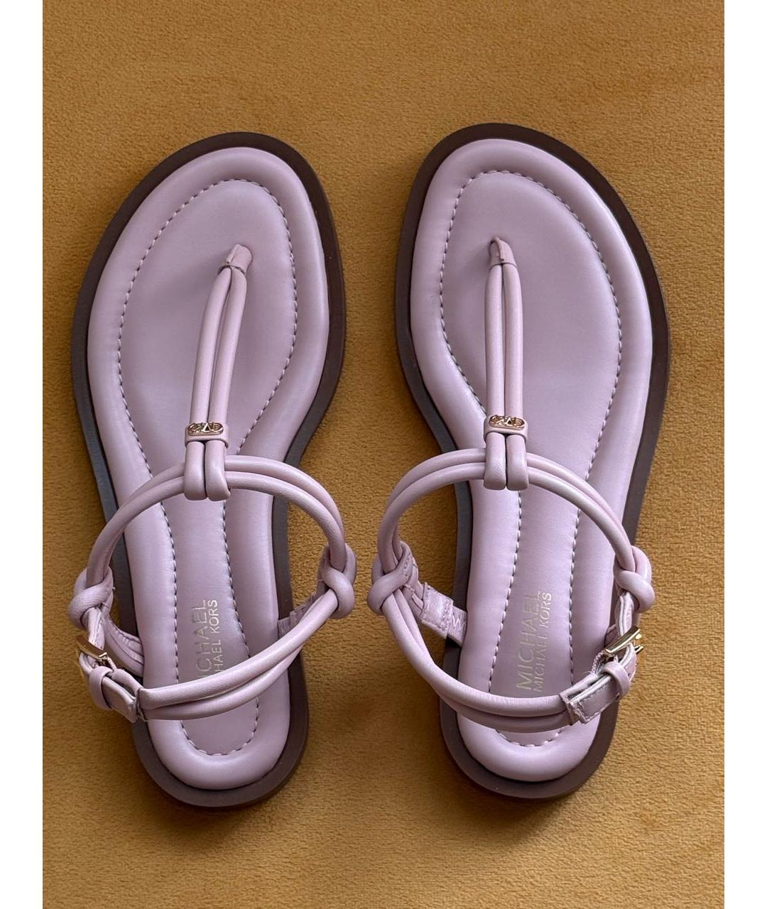 MICHAEL KORS Розовые кожаные сандалии, фото 3