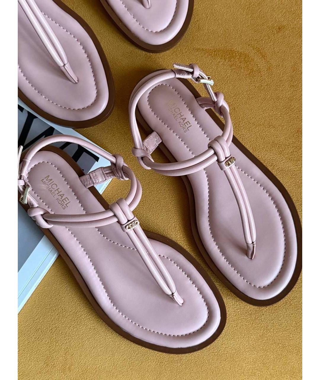 MICHAEL KORS Розовые кожаные сандалии, фото 6