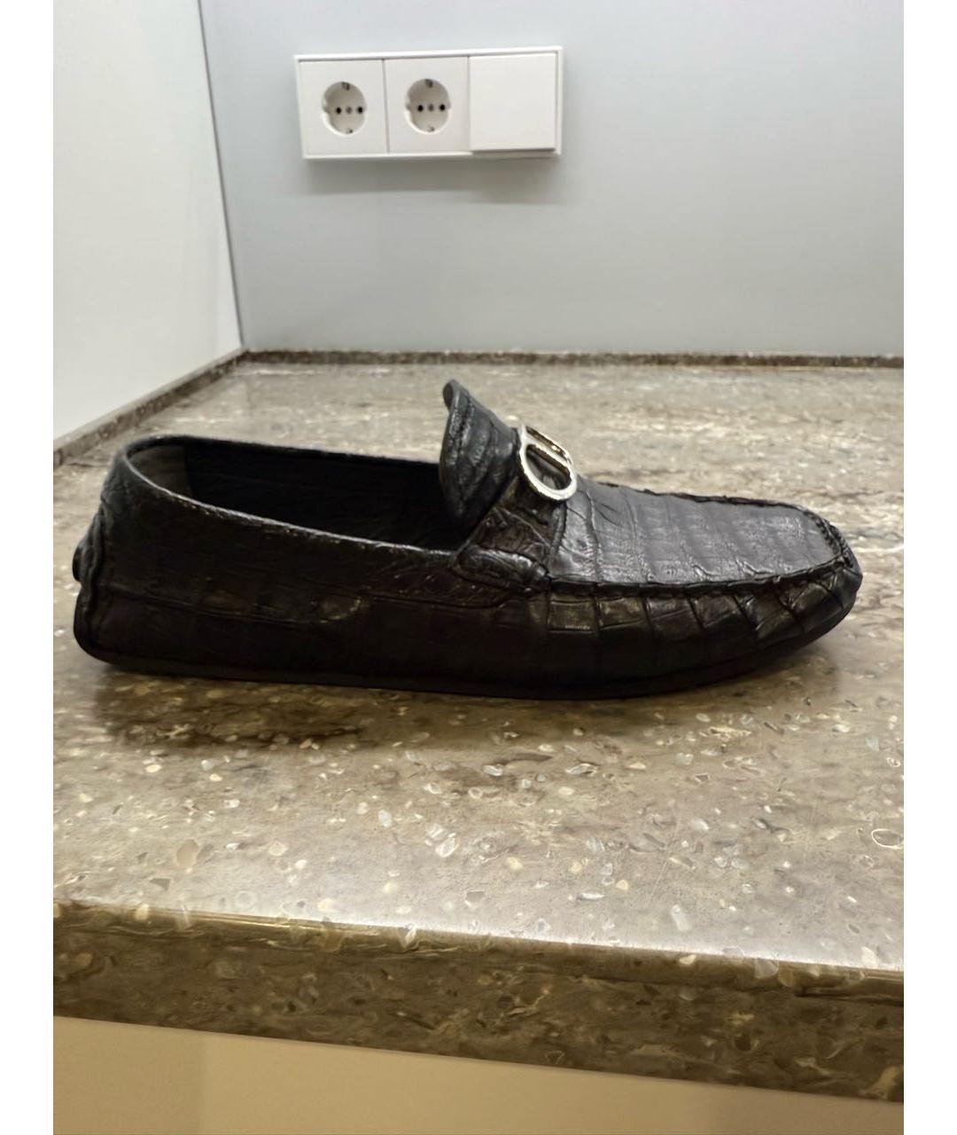 CHRISTIAN DIOR Черные кожаные лоферы, фото 9