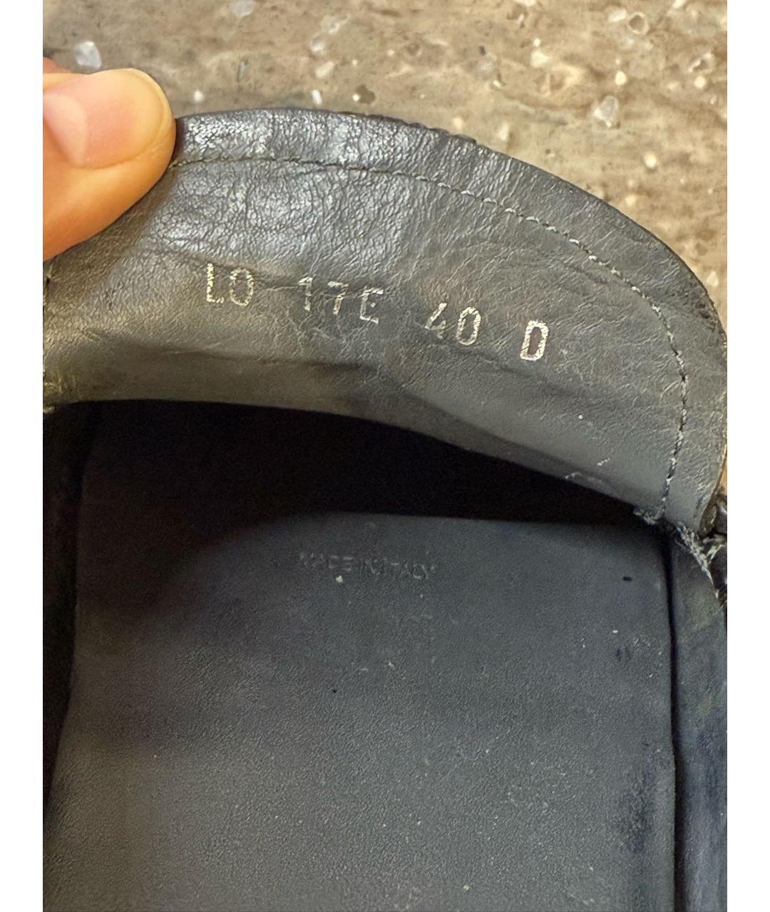 CHRISTIAN DIOR Черные кожаные лоферы, фото 6