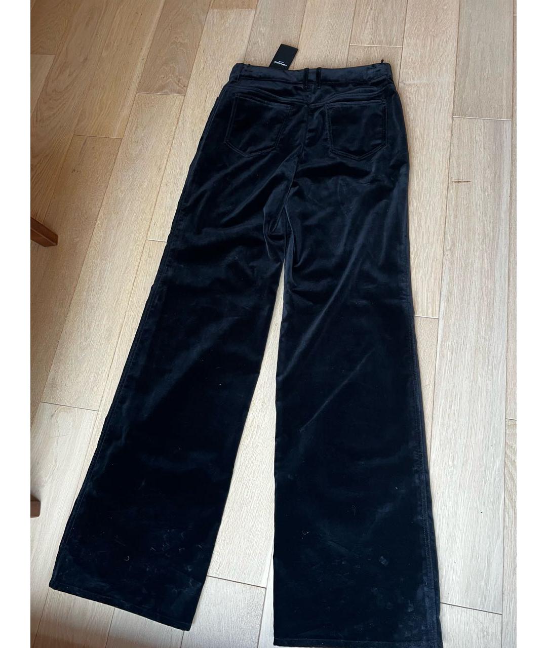 SAINT LAURENT Черные хлопковые прямые джинсы, фото 2