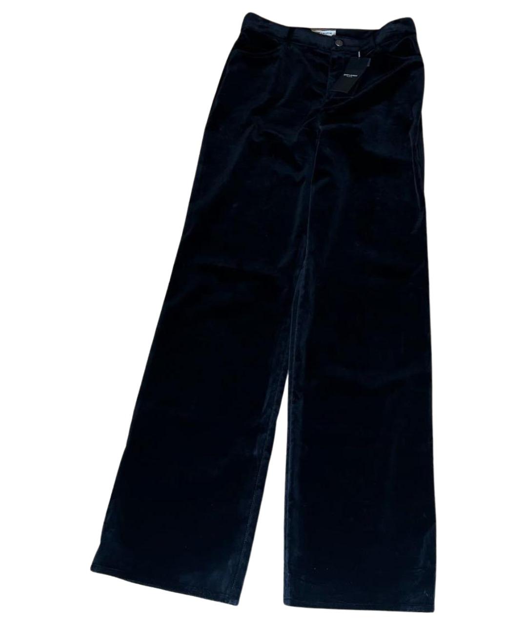 SAINT LAURENT Черные хлопковые прямые джинсы, фото 1