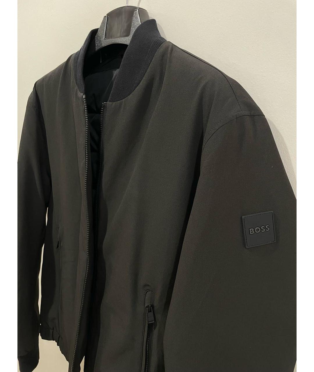 HUGO BOSS Черная полиэстеровая куртка, фото 4