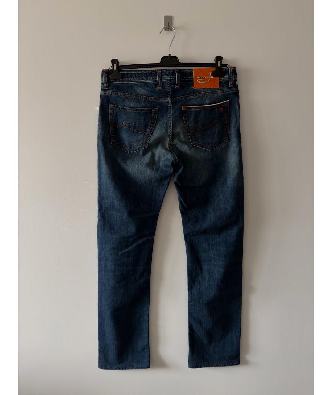 JACOB COHEN Темно-синие хлопковые прямые джинсы, фото 2