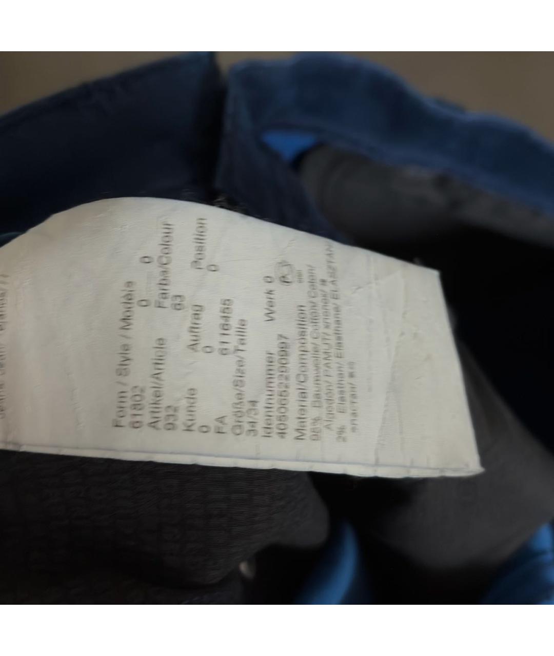 KARL LAGERFELD Синие хлопковые прямые джинсы, фото 3