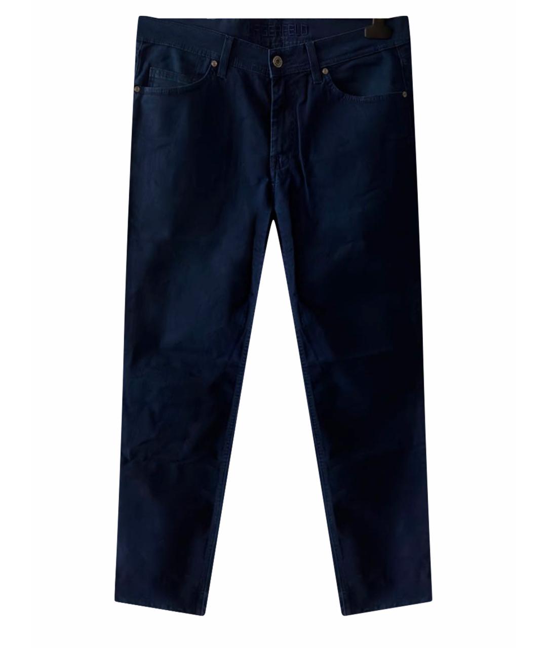 KARL LAGERFELD Синие хлопковые прямые джинсы, фото 1