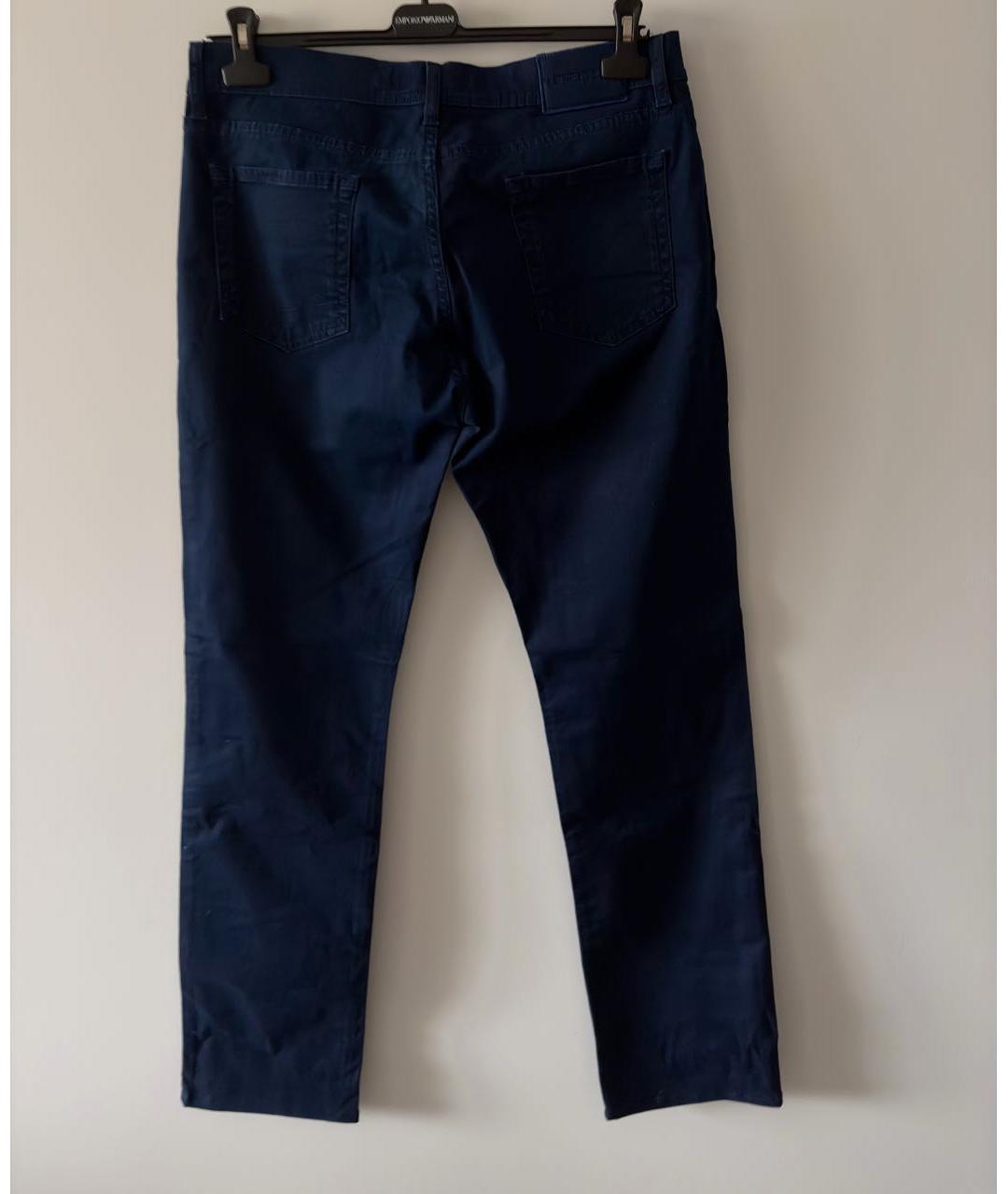 KARL LAGERFELD Синие хлопковые прямые джинсы, фото 2