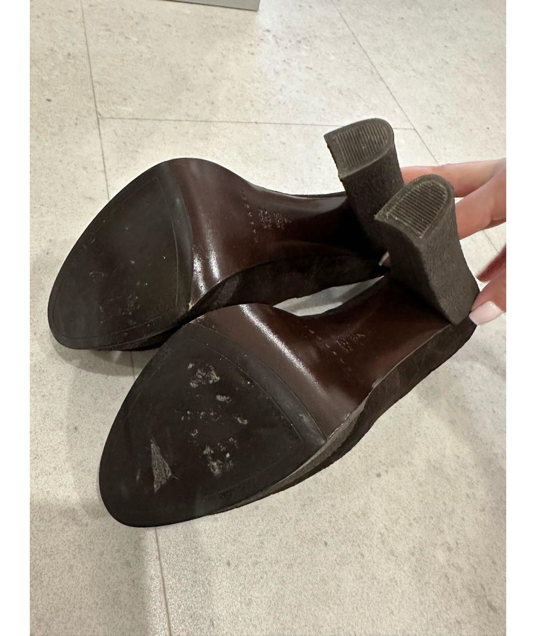 CASADEI Коричневые замшевые туфли, фото 5