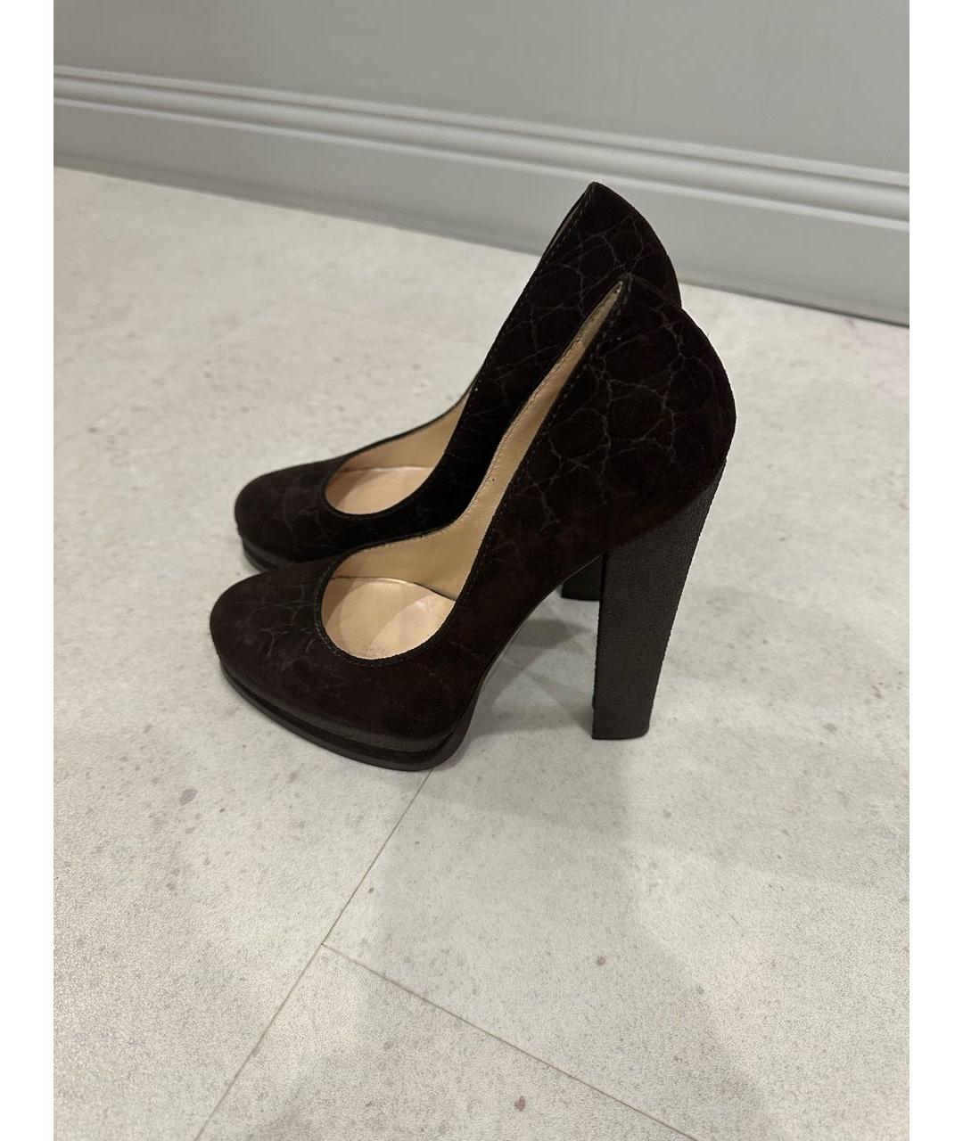 CASADEI Коричневые замшевые туфли, фото 6