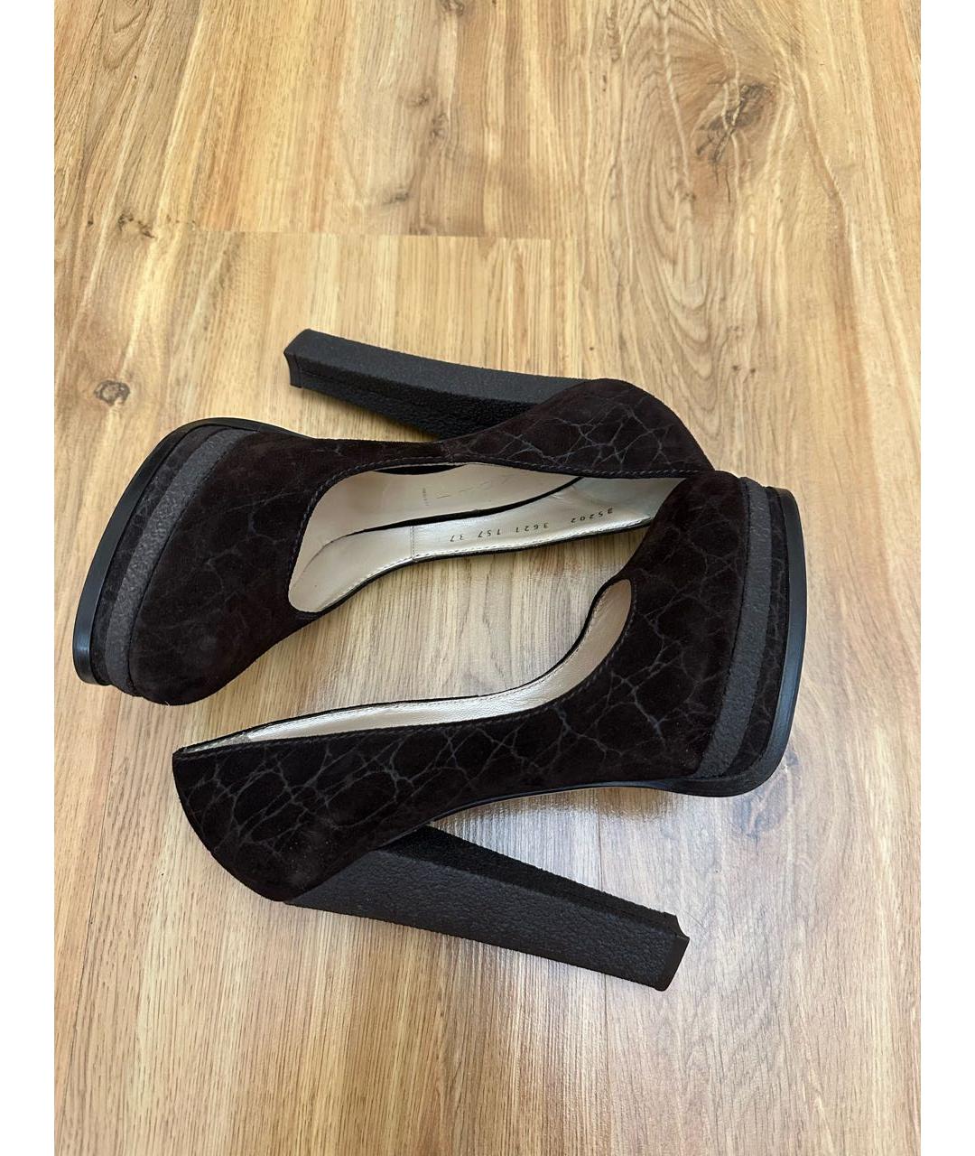 CASADEI Коричневые замшевые туфли, фото 8