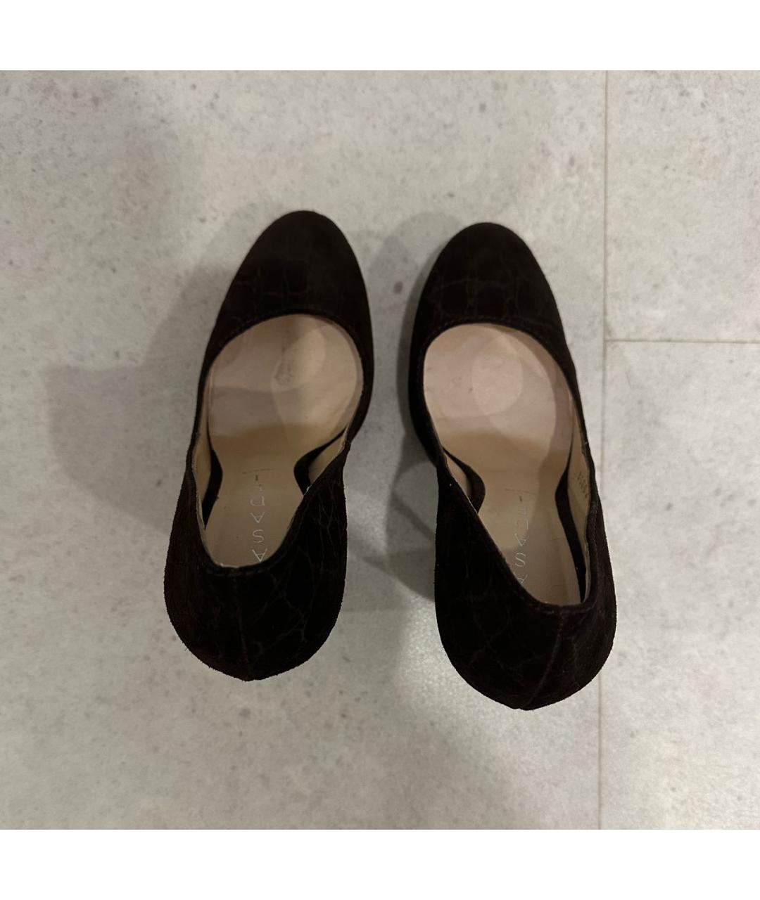 CASADEI Коричневые замшевые туфли, фото 3