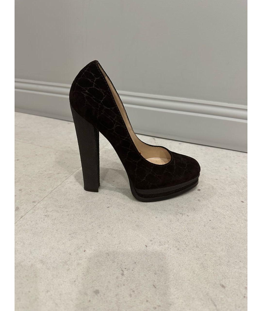 CASADEI Коричневые замшевые туфли, фото 7