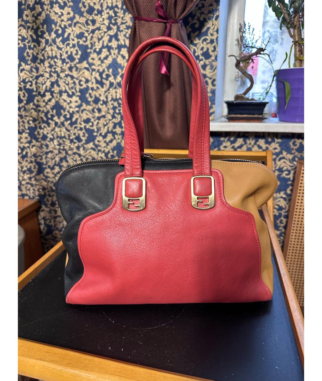 FENDI Мульти кожаная сумка с короткими ручками, фото 3