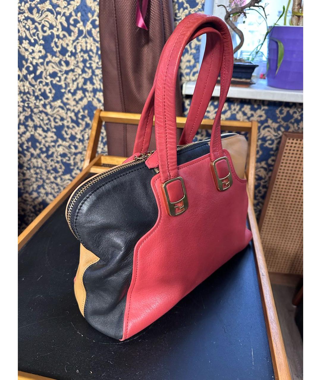 FENDI Мульти кожаная сумка с короткими ручками, фото 2